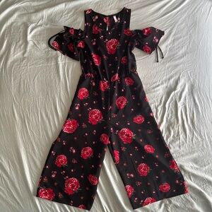 black floral off shoulder jumpsuit from xhilaration 🌺